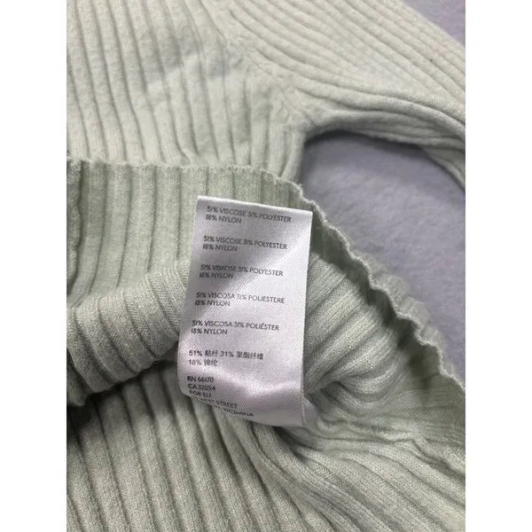 Urban Outfitters Skylar S Mint Green Ribbed‎ Collared Button Up Cropped Sweater - Image 8