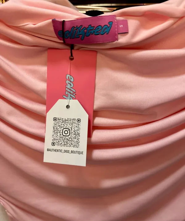 Edikted Pink Bell Sleeve Mini Dress - Image 5
