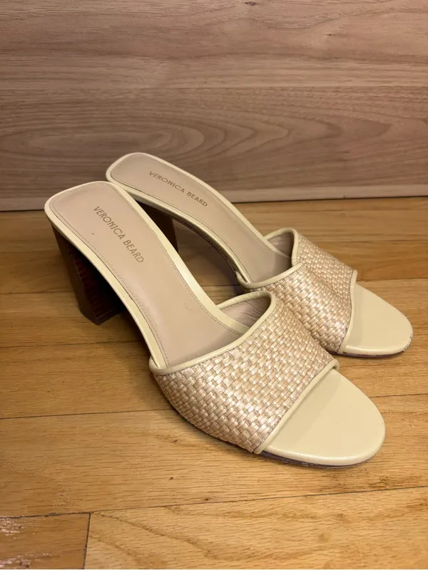Veronica Beard Galessa Raffia Sandals - Size 8.5 - Image 2