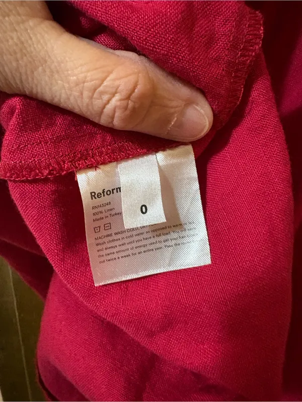 Reformation Janie Mini Dress in Red Rhubarb - Image 7