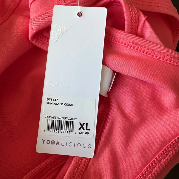 Yogalicious X-Large Lux Net Motion Dress Tennis Stretch Pull-On Pleat Racerback - Image 9
