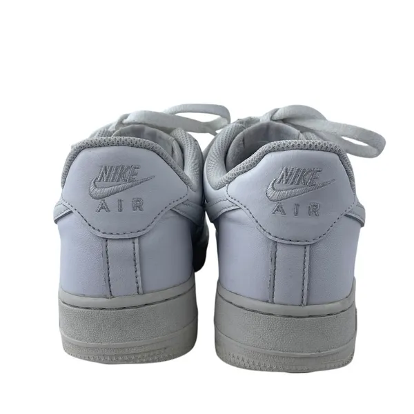 Nike Air Force 1 Women's White Leather Low Top Lace Up Athletic Sneakers Shoes 8 - Image 3