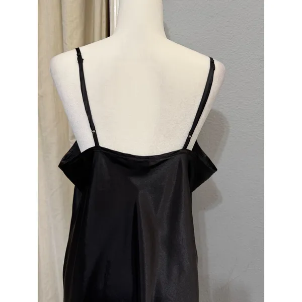 APT. 9‎ Intimates Chemise XL Black Side Slit Adjustable Straps Whimsigoth Slip - Image 12