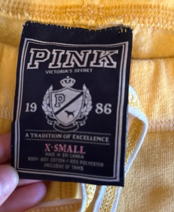 PINK - Victoria's Secret I love yellow sweatpants - Image 5