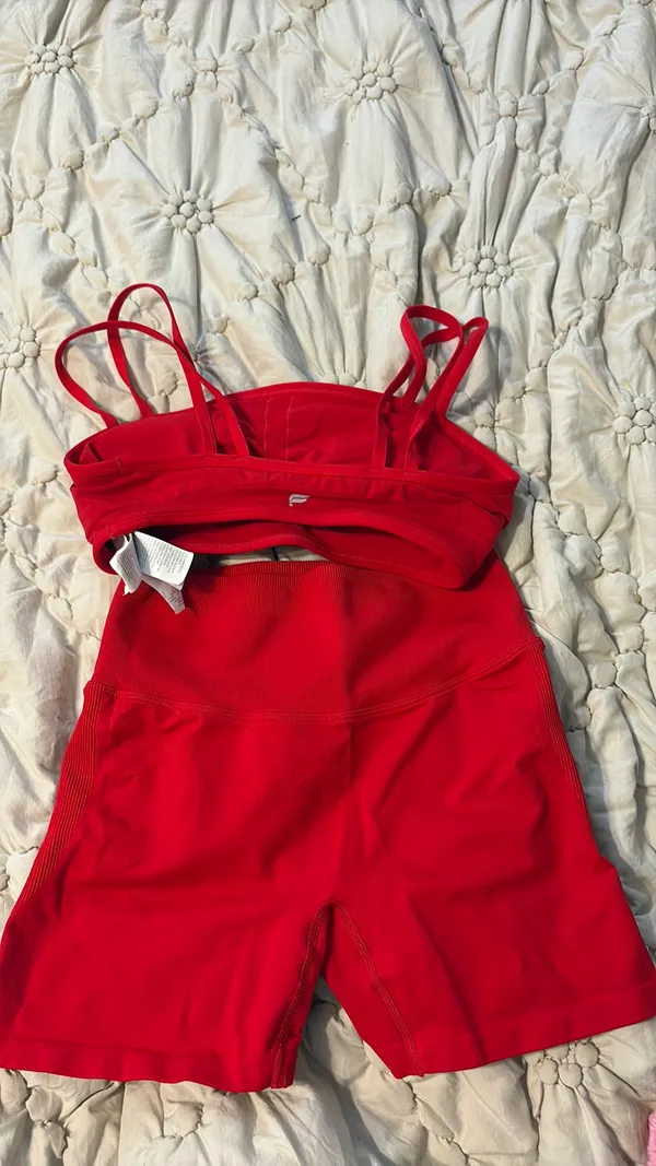 Fabletics Workout Set Matching Red - Image 2