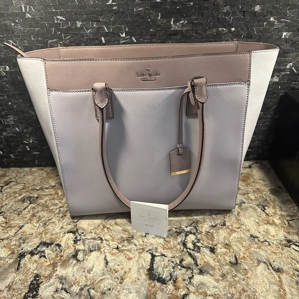 Kate Spade Cameron Street Havana Work Tote Shoulder Bag Open Top Pink Two Tone - Image 16