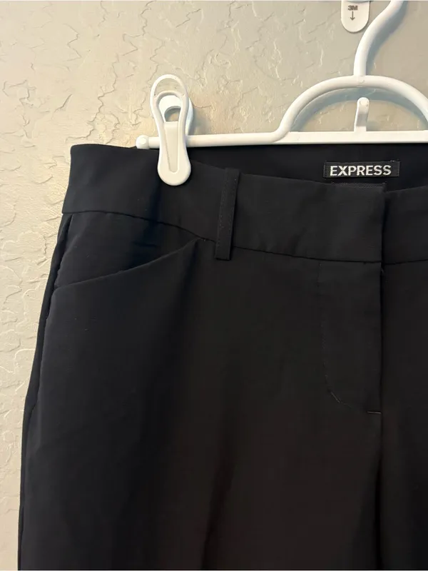 Express editor black wide leg dress pants size 6 - Image 3