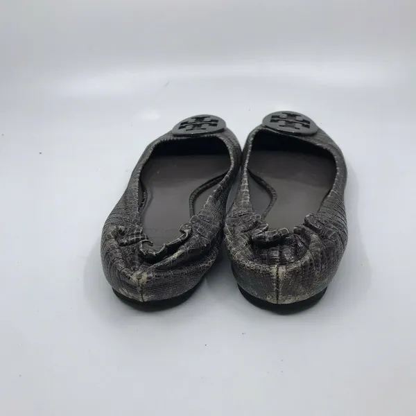 TORY BURCH Pewter Ballerina Flats size 6 - Image 3