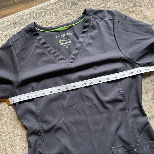 HH Works by Healing Hands Light Grey Scrub Too XS - Image 7
