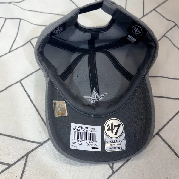 '47 Brand Dallas Cowboys Hat Womens OSFM Charcoal Grey Fleece Noelle Clean Up‎ - Image 8