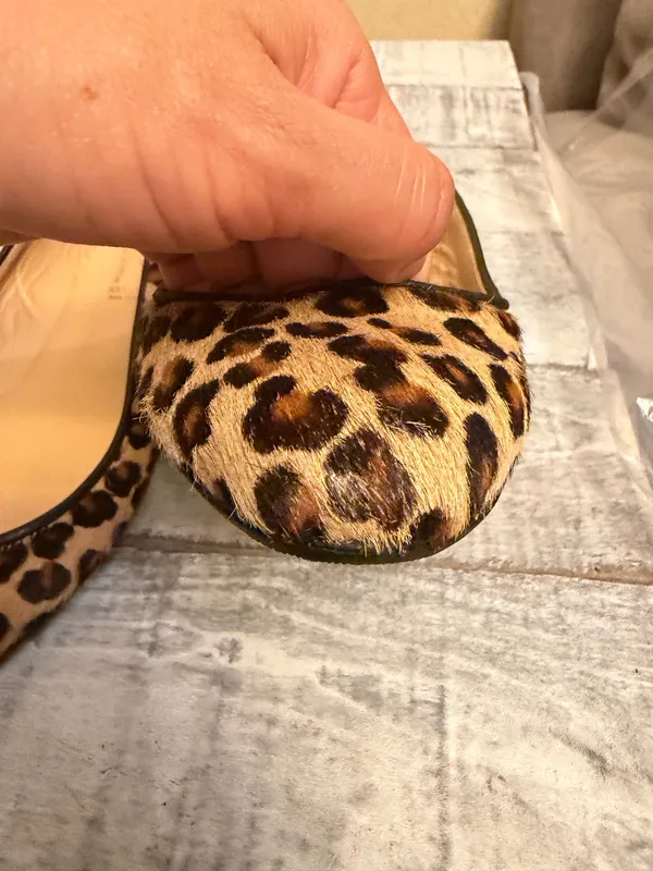 Saks 5th Avenue Leopard Print calf Hair Flats - Image 8