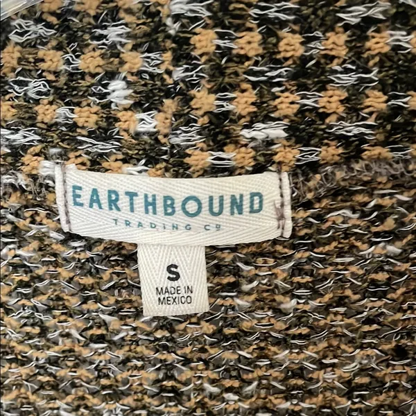 Earthbound Textured Knit Open Front Cardigan Small - Image 4