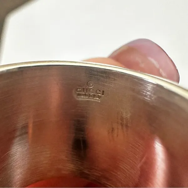 Gucci G Logo Sterling Silver Ring W/ Certificate‎ of Authenticity Size 5.5 - Image 6