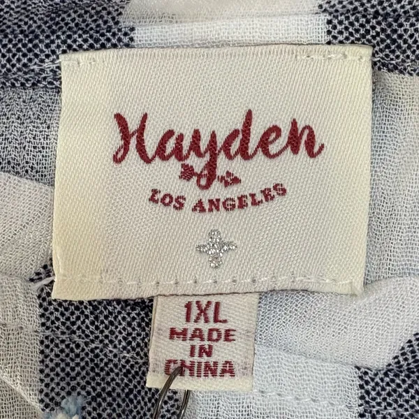Hayden‎ Los Angeles Striped Lightweight Blue and White Women's Top Size 1XL NWT - Image 4