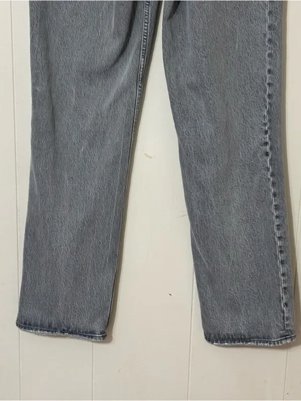 Abercrombie The 90s Straight Jeans Ultra High Rise Gray Wash Size 10 - Image 10