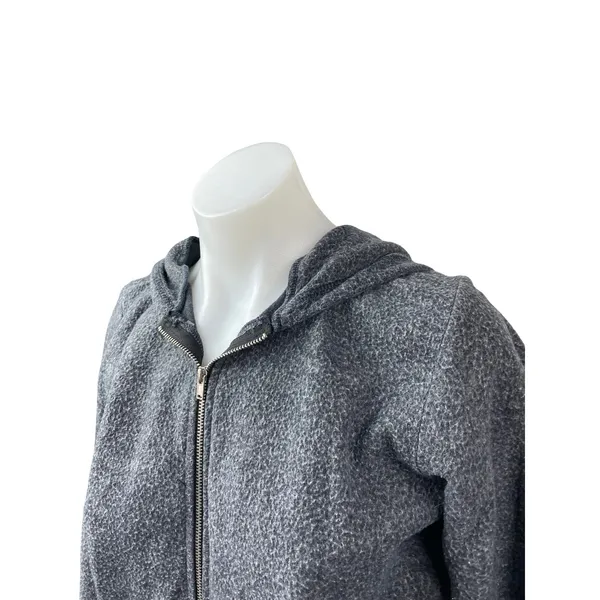 John Galt Women's Gray Hooded Long Sleeve Sweater Hoodie Sweatshirt Jacket Top M - Image 3