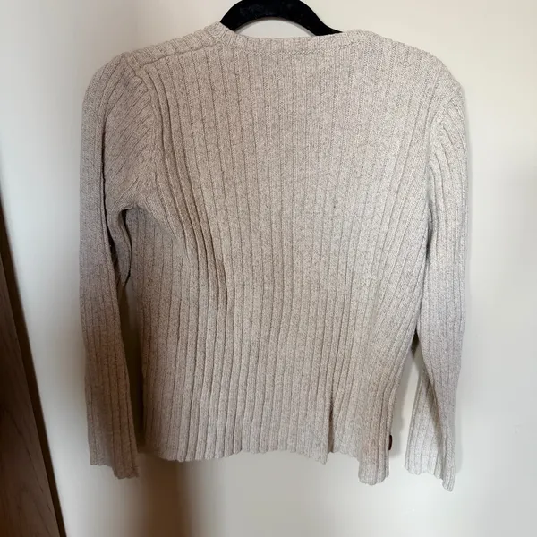 Lauren Ralph Lauren lace up knit sweater brown L - Image 3