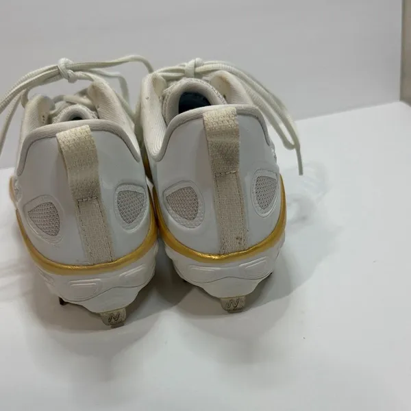 New Balance VELOv4 Women's White and Gold Athletic Sneakers Softball - Image 5