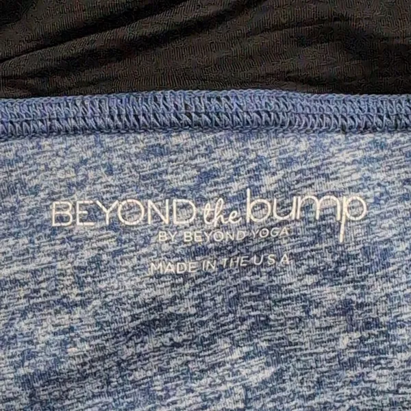 Beyond Yoga Beyond The Bump Blue Maternity Leggings Stretch Full Panel Size L - Image 4