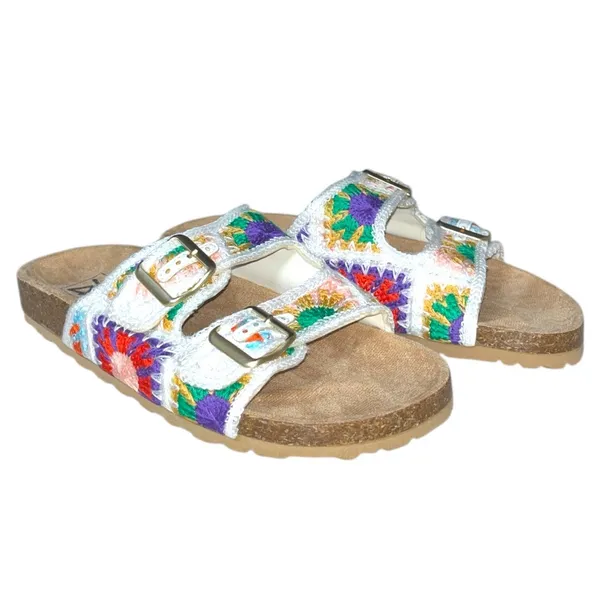 Dirty Laundry Granny Square Slide Sandals Size 8 - Image 4