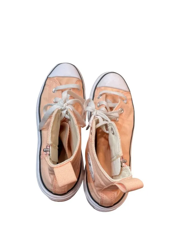 Converse wms blush pink/peach hight top platform sneakers sz 10-423 - Image 13