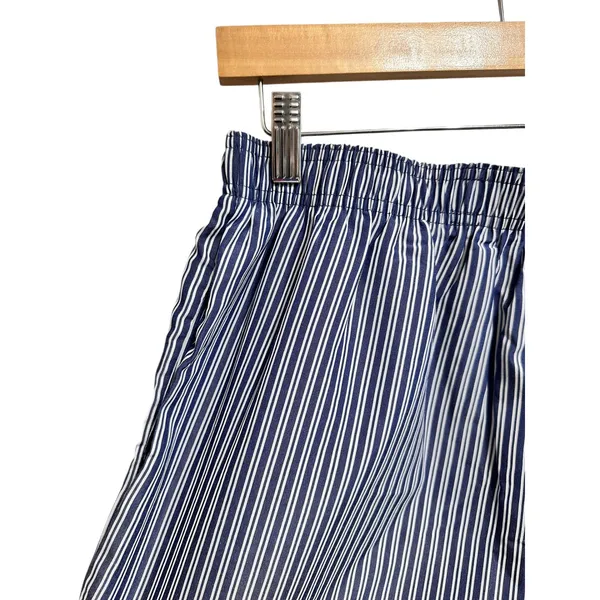 Women's blue white striped Boxer‎ Shorts Relaxed Fit Loungewear Sleepwear size M - Image 2