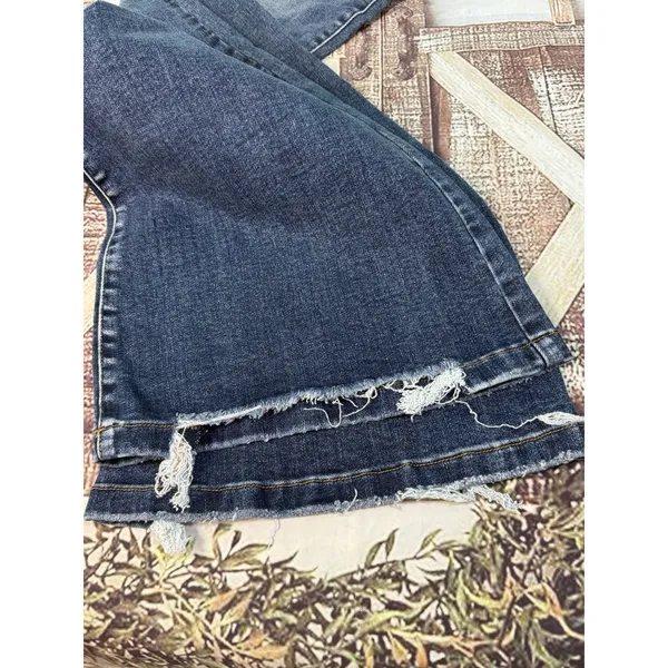 Blakeley Jeans size 4x rebel tummy control dark blue 34" inseam wide leg - Image 5