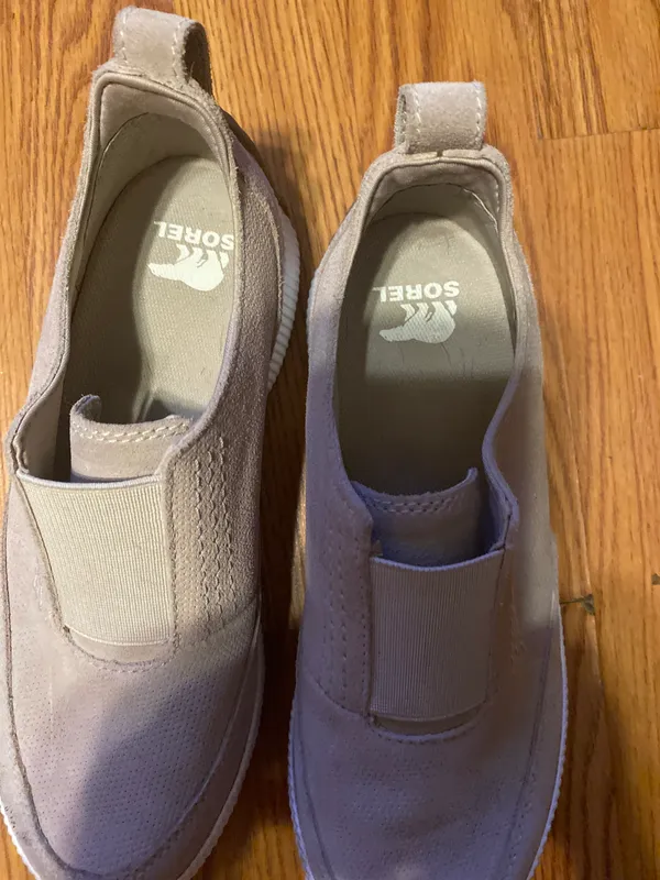 Sorel : out n about tan slip on women's shoes soft taupe size 7 - Image 9