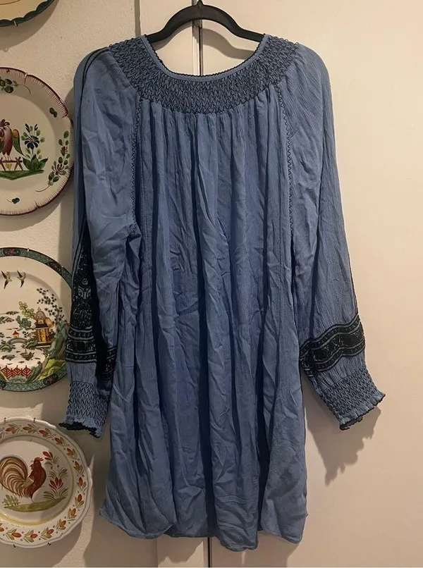 Free People Wind Willow Mini Long Sleeve Dress - Image 3