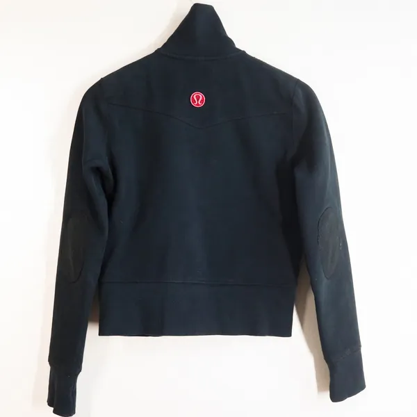 Lululemon Cotton Blend Zip Jacket Elbow Patch Women's 6 Pink Logo Y2K‎ - Image 10