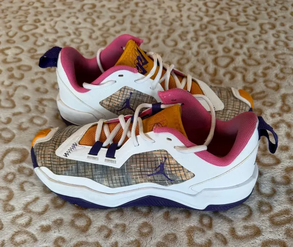 Jordan One Take 4 White Purple-Gold Shoes Men's Size: 8 / Women's 9.5 - Image 2