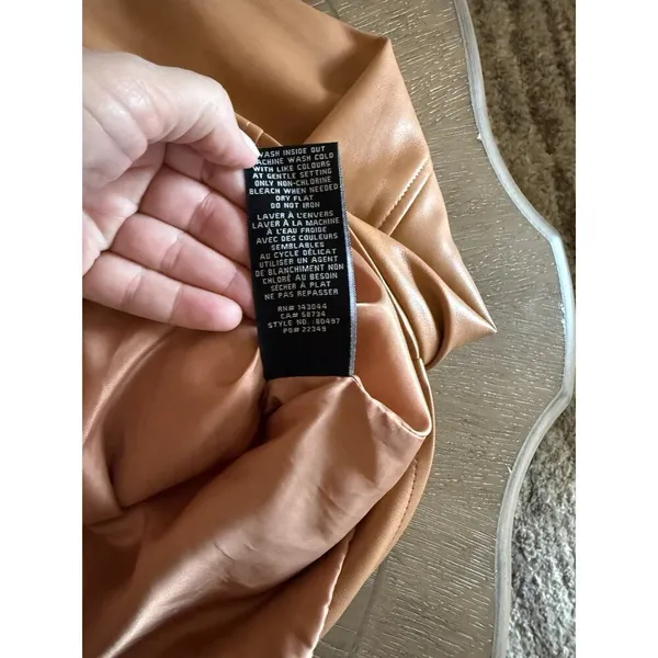 Bagatelle Brown Faux Leather Jacket X Large - Image 5