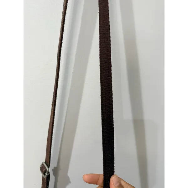 Jack Georges Voyager Crossbody Bag Brown Genuine Leather Floral Carving‎ Boho U - Image 7