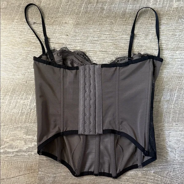 Urban Outfitters Out From Under Black Black Corset Top Size Medium - Image 3