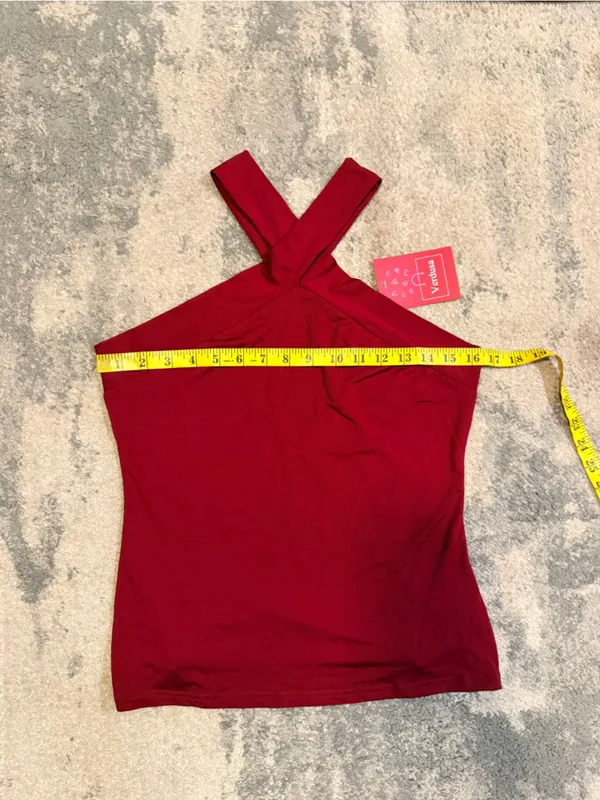 NWT Verdusa Burgundy Cross Front Top - Image 2