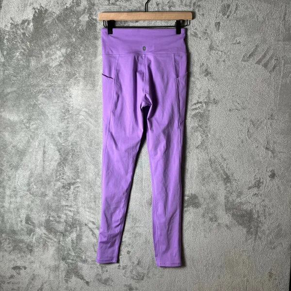 Figs Yola Leggings Small‎ Purple High Rise Stretch Yoga Athletic Pants Pockets - Image 3