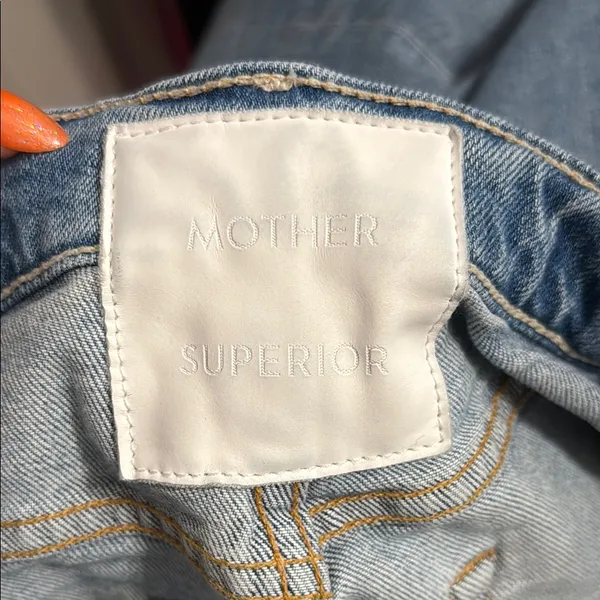 Mother Superior Tomcat Relaxed High Rise Distressed Jeans Capsule Denim Cropped - Image 6
