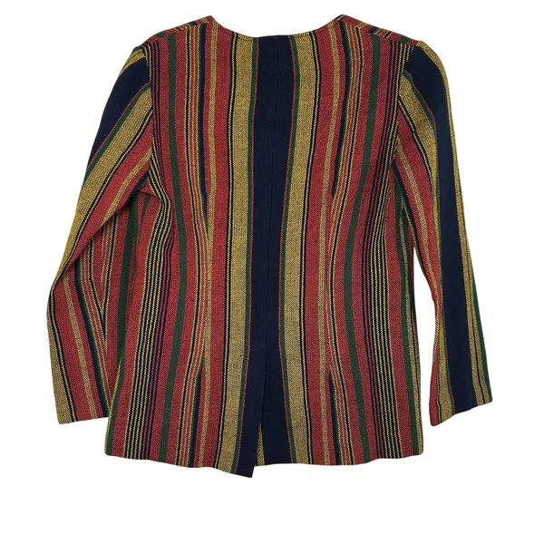 VTG 70s Pandora Costume Maker Striped Knit Long Sleeve Top Disco Retro Medium - Image 11