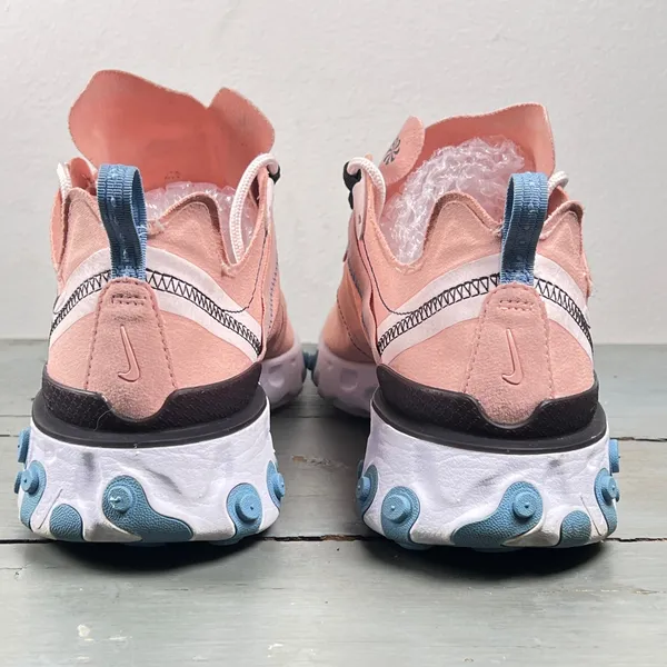 Nike React Element 55 Washed Coral Black Blue Womens Sneakers BQ2728-602 US 9 - Image 5