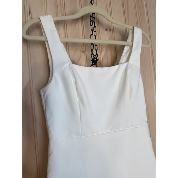 Lulus Blissfully Beaming White Sleeveless Bow Mini Dress Party Bridal Medium - Image 6