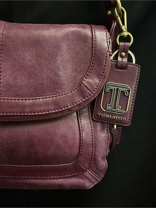 Tignanello Women's Plum Multi-Pocket Crossbody Shoulder Bag - Image 4