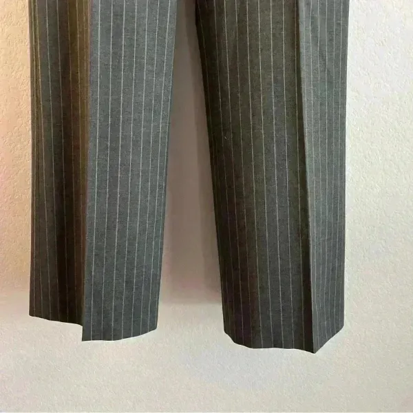 Banana Republic Women’s Gray Wool Lined‎ Stretch Pinstripe Dress Trouser Pants 6 - Image 5