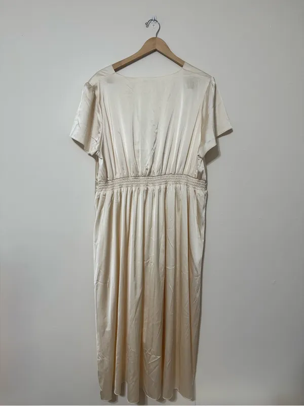 Baltic Born Poppy Satin Midi Dress in Champagne - Image 4