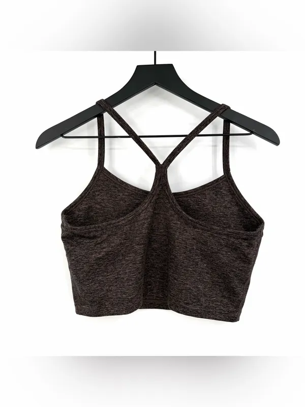 AERIE Recharge Crop Tank Heather Black Purple M - Image 4