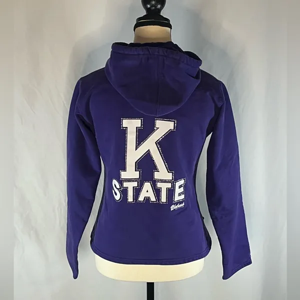 GTM Sportswear Kansas State Wildcats Full Zip Women’s Hooded Sweatshirt - Image 4