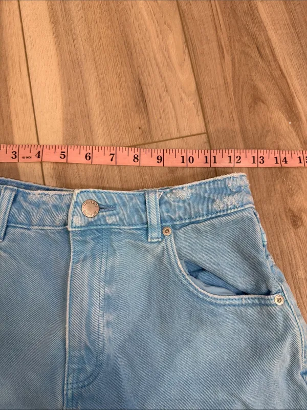 Rolla’s high waisted dusters raw hem denim shorts size 26 - Image 6