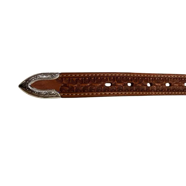 Concho Cowgirl Leather Belt with Silver Studded Hardware - Image 9