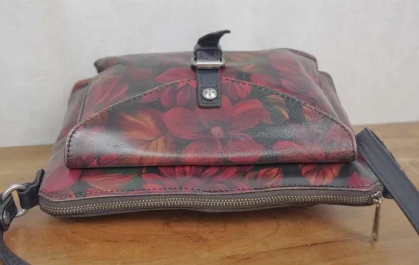Patricia Nash Floral Leather Crossbody Purse - Image 6