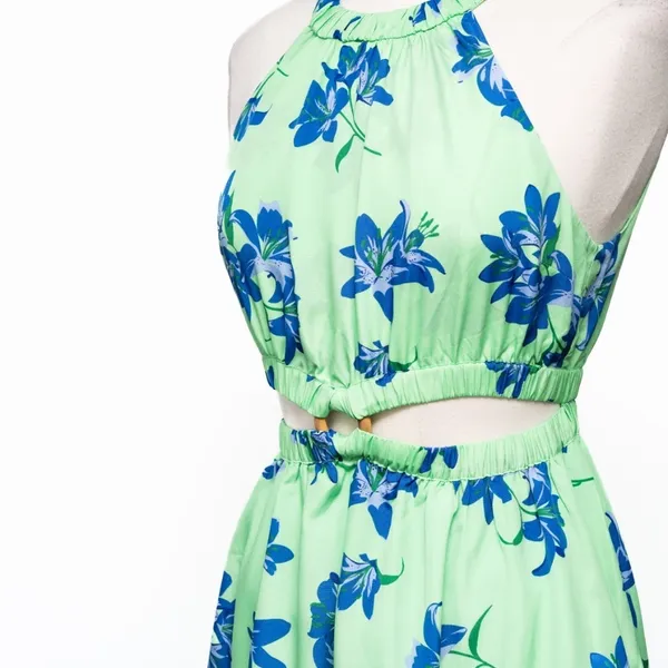 Likely Karrica Maxi‎ Dress Blue Floral Cut Out Print - Image 12
