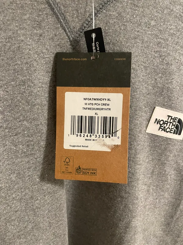 The North Face Gray Heritage Patch Crewneck - Image 6